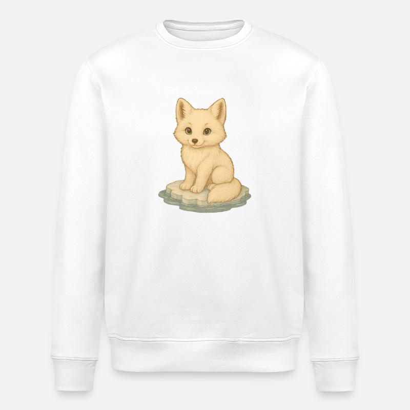 Nordic Arctic - Arctic Fox - Stanley/Stella ROLLER Unisex Organic Sweatshirt - white