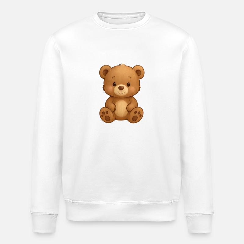 Teddybär - Stanley/Stella Unisex Bio-Sweatshirt ROLLER - Weiß