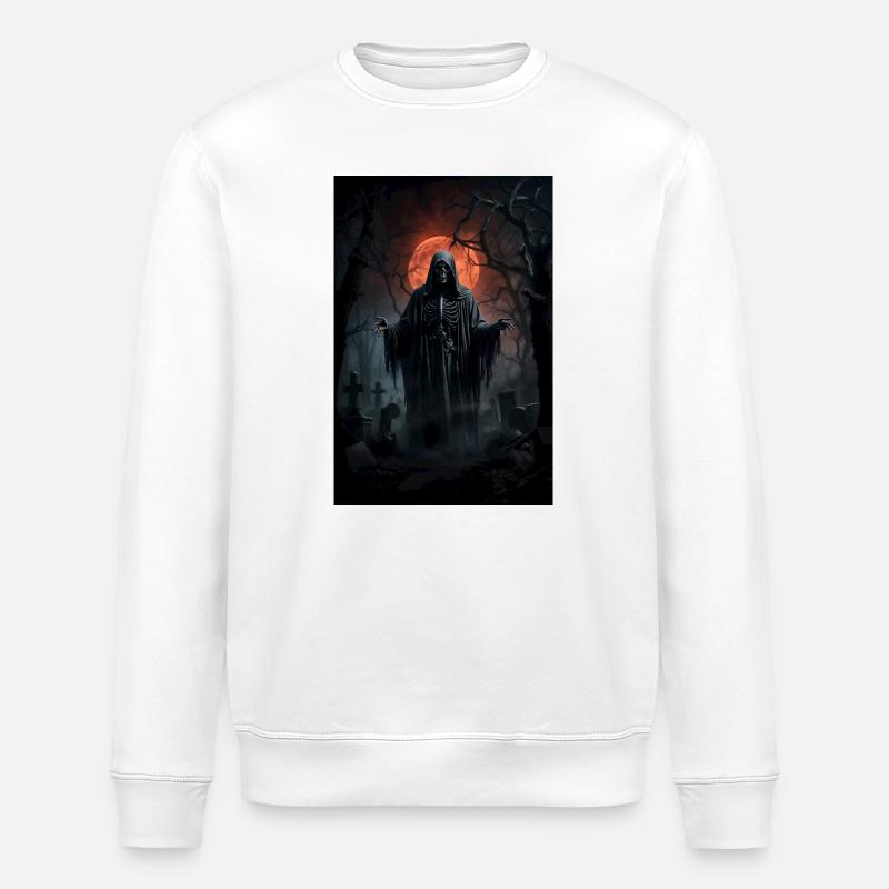 Gespenst des Blutmondes - Stanley/Stella Unisex Bio-Sweatshirt ROLLER - Weiß