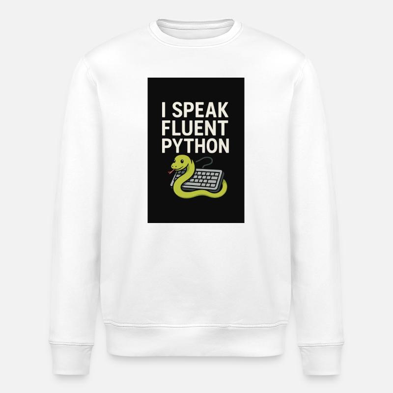 Serpent de codage Python - Sweat bio ROLLER Stanley/Stella Unisexe - blanc