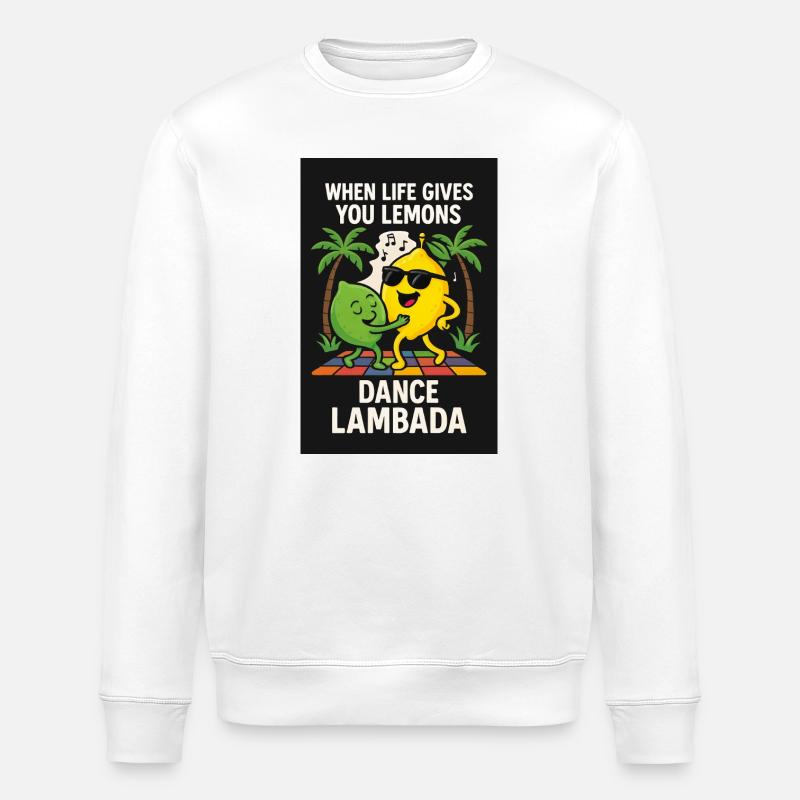 Danse Lambada - Citrons avec mouvements - Sweat bio ROLLER Stanley/Stella Unisexe - blanc