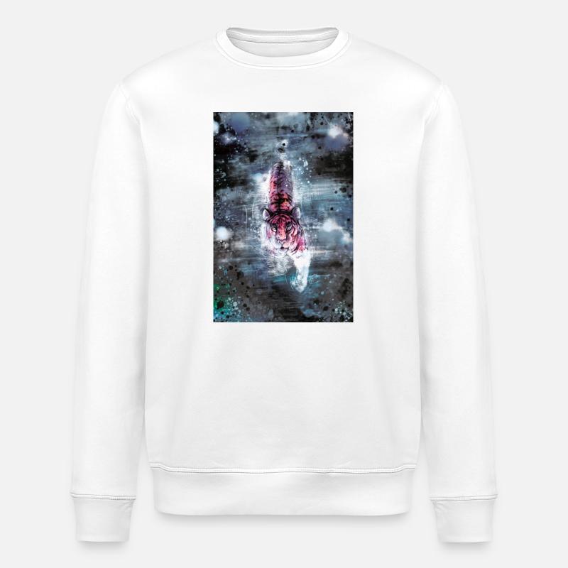 Schwimmendertiger Poster - Stanley/Stella Unisex Bio-Sweatshirt ROLLER - Weiß