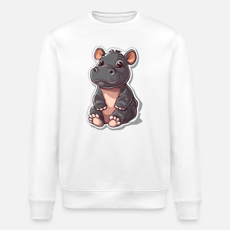 Nilpferd - Stanley/Stella Unisex Bio-Sweatshirt ROLLER - Weiß