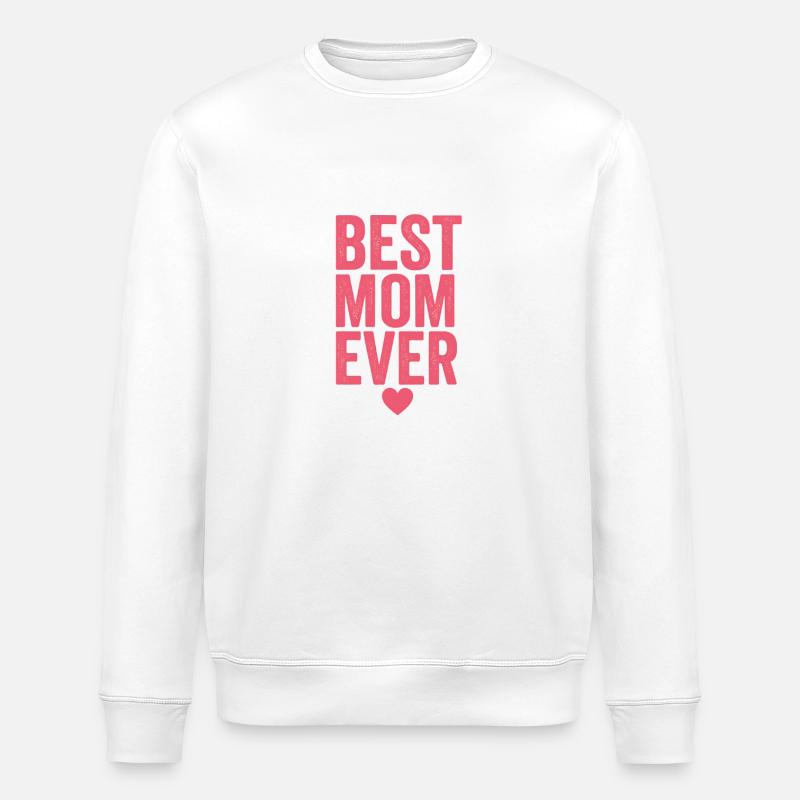Best Mom Ever in Herz-Design - Stanley/Stella Unisex Bio-Sweatshirt ROLLER - Weiß