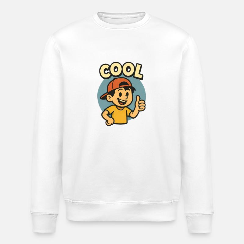 Dessin animé décontracté pour jeunes avec - Sweat bio ROLLER Stanley/Stella Unisexe - blanc