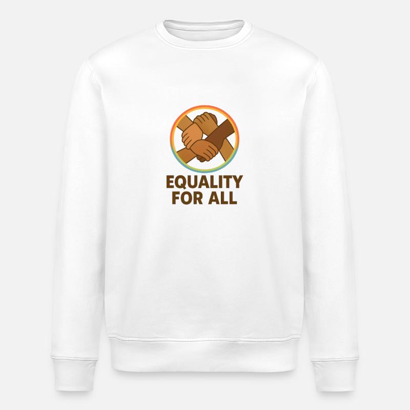 Unity Hands Kreisförmiges Emblem-Design - Stanley/Stella Unisex Bio-Sweatshirt ROLLER - Weiß