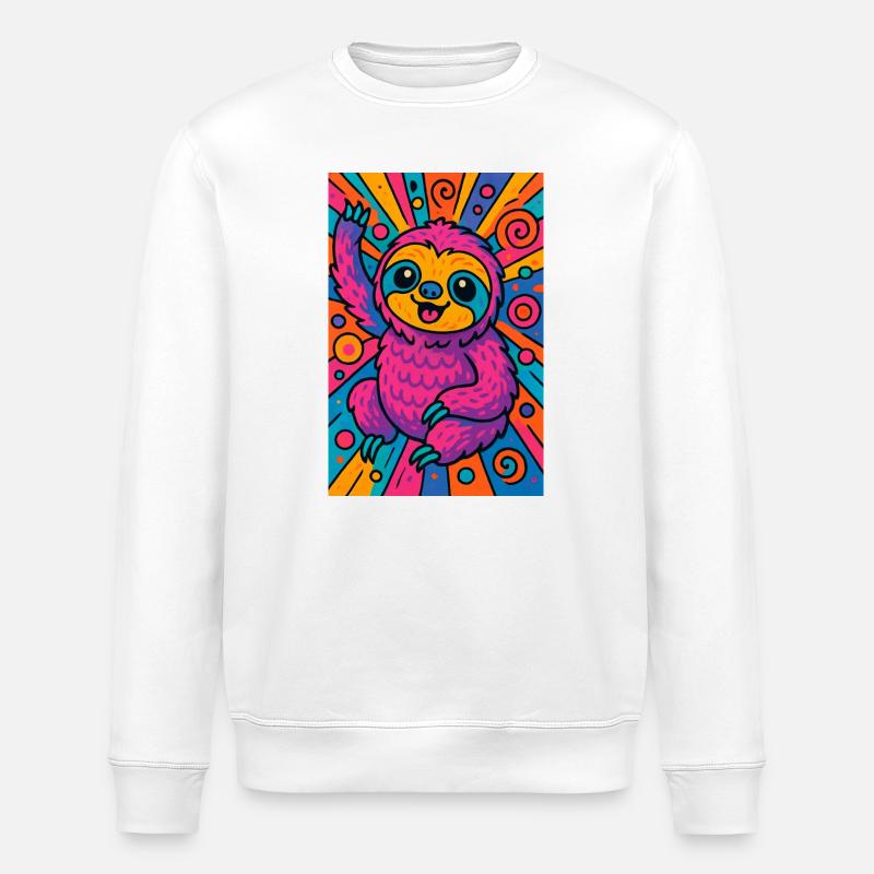 Faultier - Stanley/Stella Unisex Bio-Sweatshirt ROLLER - Weiß