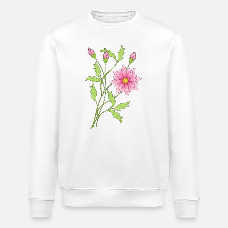 Fleur - Sweat bio ROLLER Stanley/Stella Unisexe - blanc