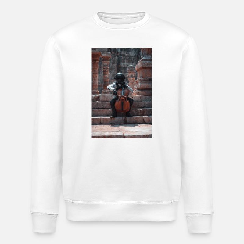 Astronaute cosmique jouant du violoncelle - Sweat bio ROLLER Stanley/Stella Unisexe - blanc
