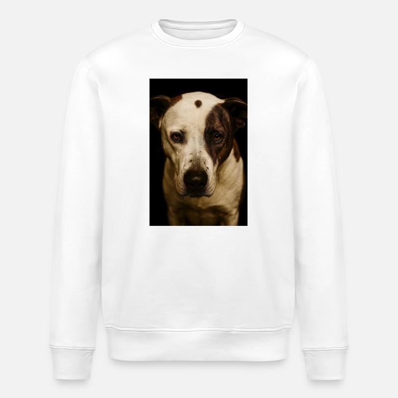 Mein Hund Buddy  - Stanley/Stella Unisex Bio-Sweatshirt ROLLER - Weiß