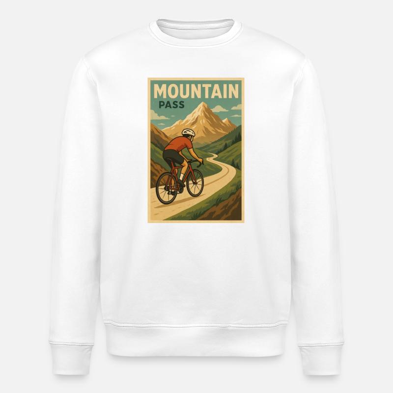 Bikepass Bergpass - Stanley/Stella Unisex Bio-Sweatshirt ROLLER - Weiß