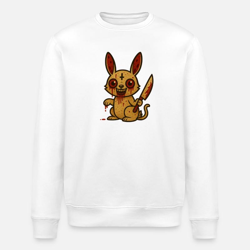 Lapin Sanglant Illustration - Sweat bio ROLLER Stanley/Stella Unisexe - blanc