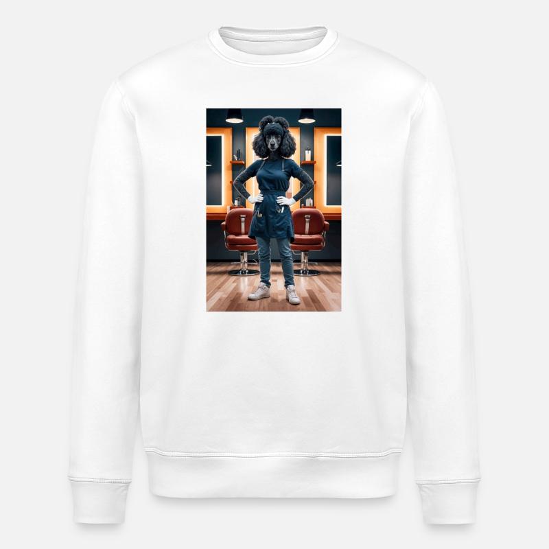 Humanoider Pudel Friseur - Stanley/Stella Unisex Bio-Sweatshirt ROLLER - Weiß