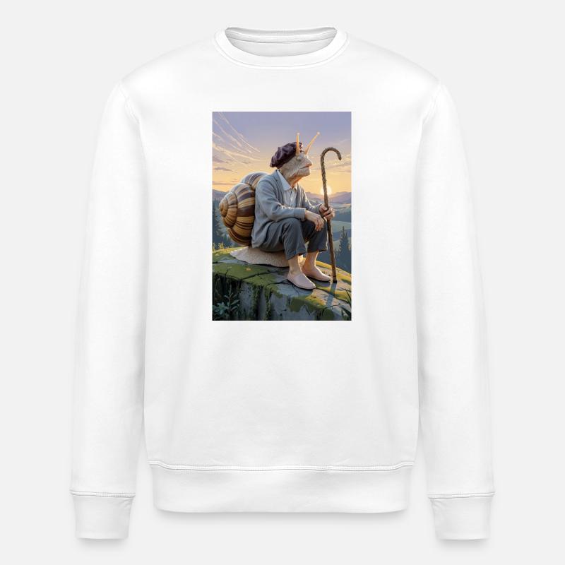 Uralte humanoide Schnecke - Stanley/Stella Unisex Bio-Sweatshirt ROLLER - Weiß