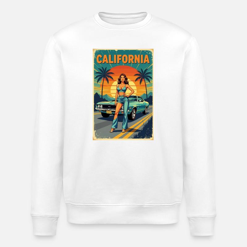 Croisière California Dream R03 - Sweat bio ROLLER Stanley/Stella Unisexe - blanc