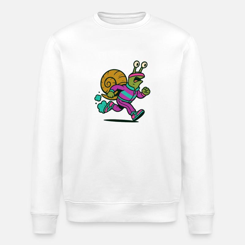 Escargot de course - Sweat bio ROLLER Stanley/Stella Unisexe - blanc