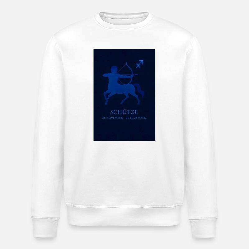 Sternzeichen Schütze mit Bogen & Sternbild - Stanley/Stella Unisex Bio-Sweatshirt ROLLER - Weiß