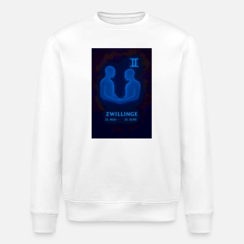 Zwillinge 21.05. – 21.06. Astrologie Design - Stanley/Stella Unisex Bio-Sweatshirt ROLLER - Weiß