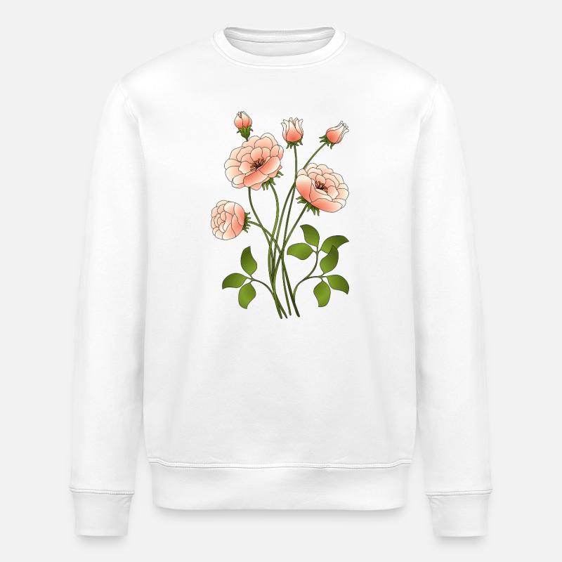 Fleur - Sweat bio ROLLER Stanley/Stella Unisexe - blanc