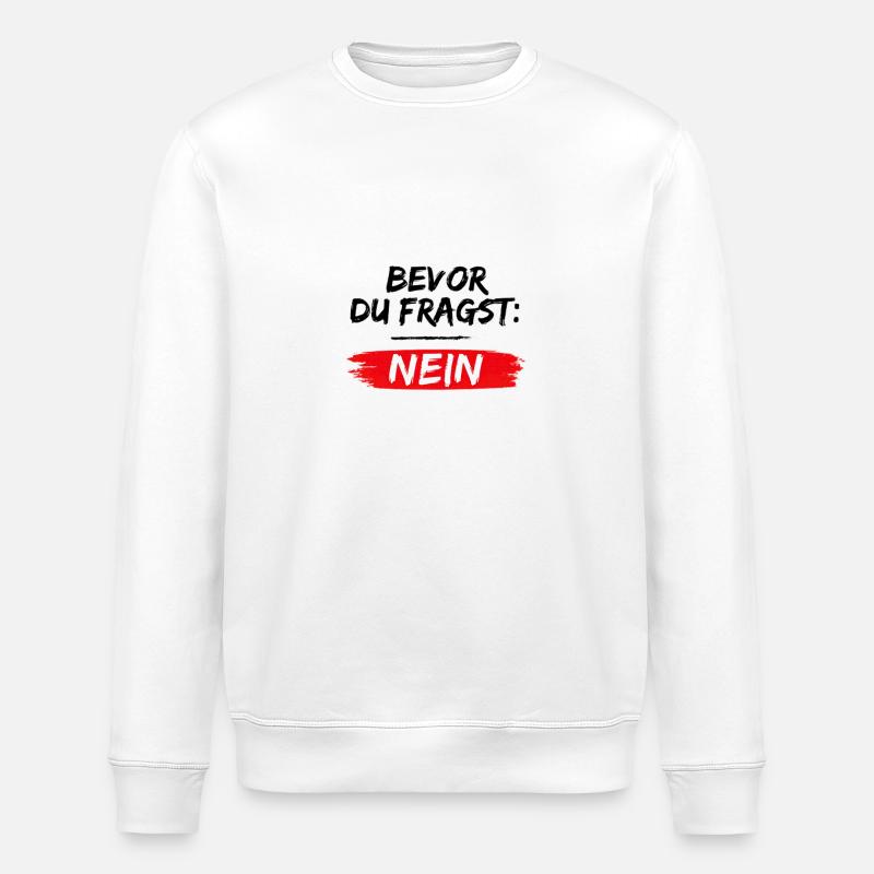 Attitude anti-positivité sans lettrage - Sweat bio ROLLER Stanley/Stella Unisexe - blanc