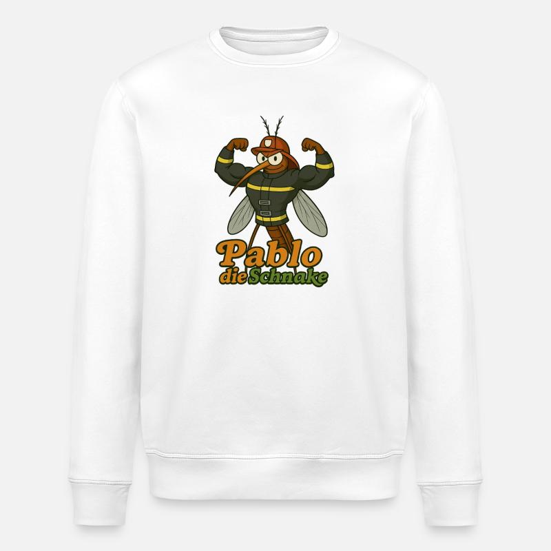 Pompier Pablo - Sweat bio ROLLER Stanley/Stella Unisexe - blanc