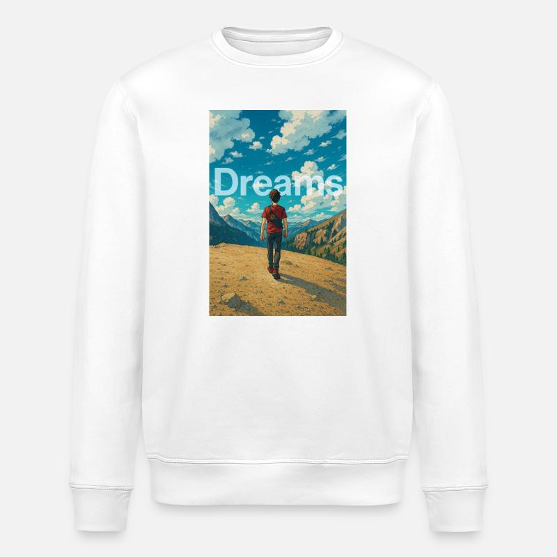 Träumer in den Bergen - Stanley/Stella Unisex Bio-Sweatshirt ROLLER - Weiß