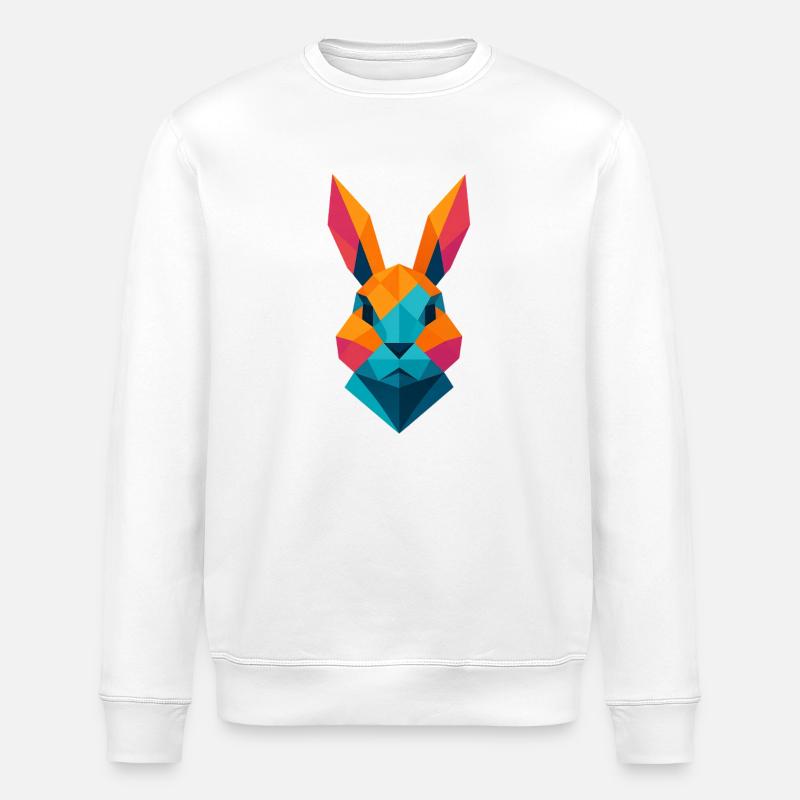 Lapin | Tête de lapin Impression / Impression / Design - Sweat bio ROLLER Stanley/Stella Unisexe - blanc