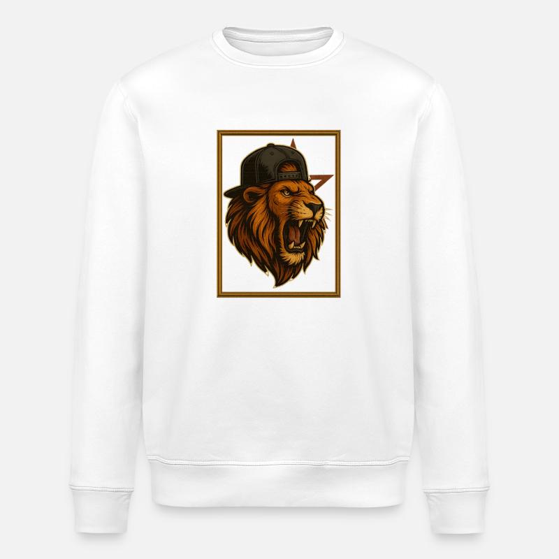 Lion de L'4tlas - Sweat bio ROLLER Stanley/Stella Unisexe - blanc