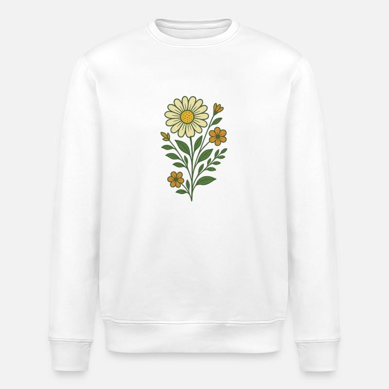 Blumentstrauß - Stanley/Stella Unisex Bio-Sweatshirt ROLLER - Weiß