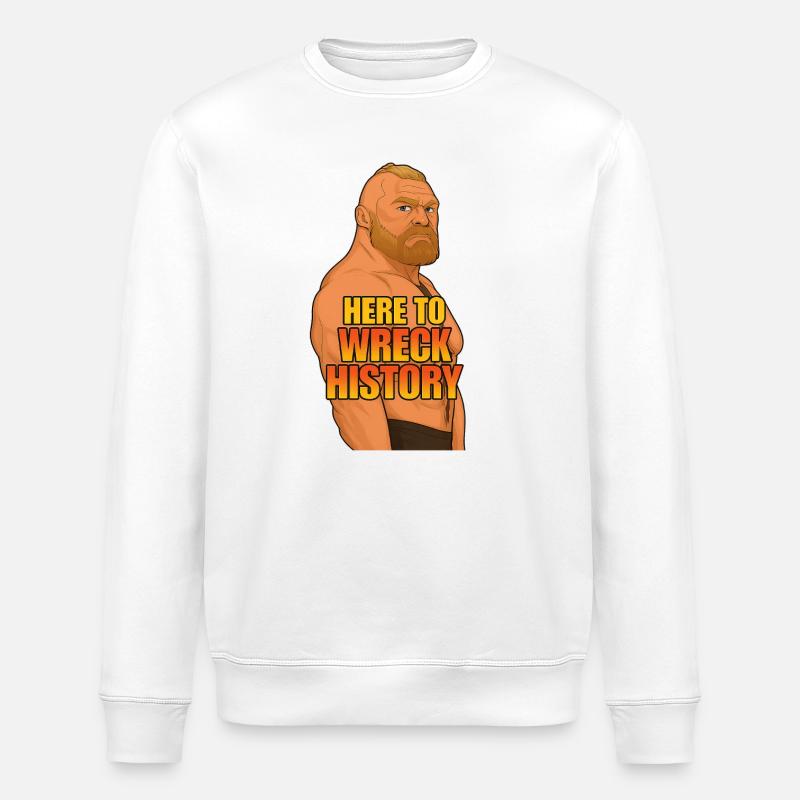 Hier, um die Geschichte zu zerstören - Stanley/Stella Unisex Bio-Sweatshirt ROLLER - Weiß