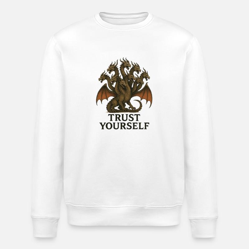 Neunköpfiger Drache: Vertraue dir selbst - Stanley/Stella Unisex Bio-Sweatshirt ROLLER - Weiß