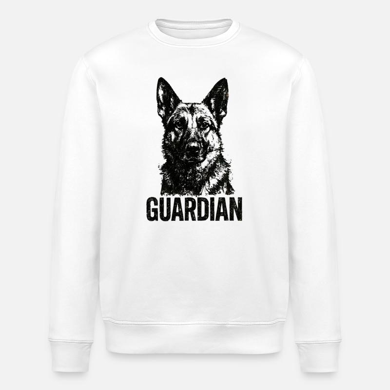 Chien Berger Allemand - Chien de Garde - Sweat bio ROLLER Stanley/Stella Unisexe - blanc