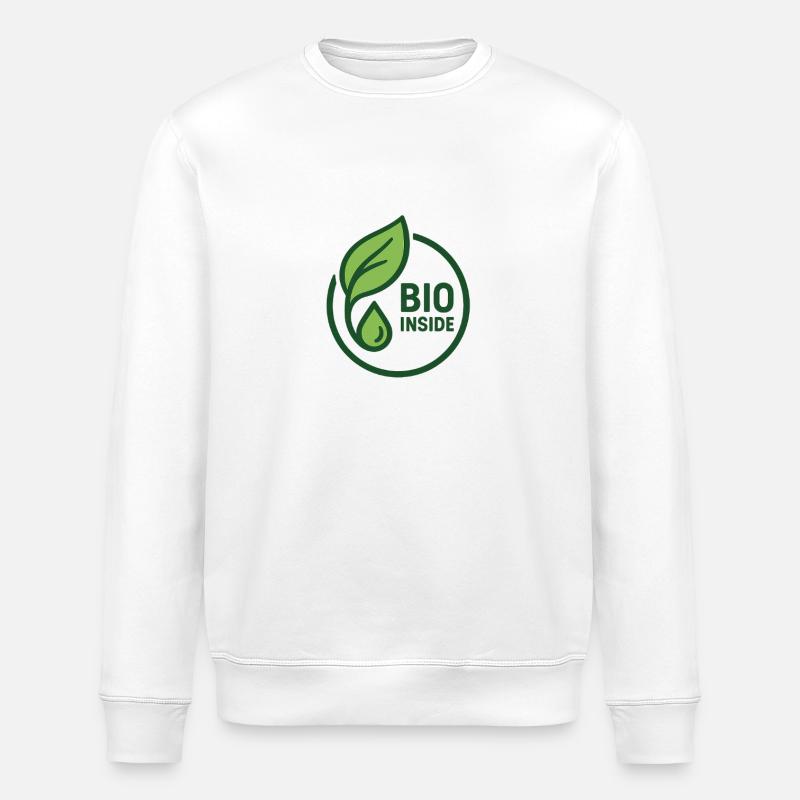 Bio Inside Blätter Logo Shirt - Stanley/Stella Unisex Bio-Sweatshirt ROLLER - Weiß