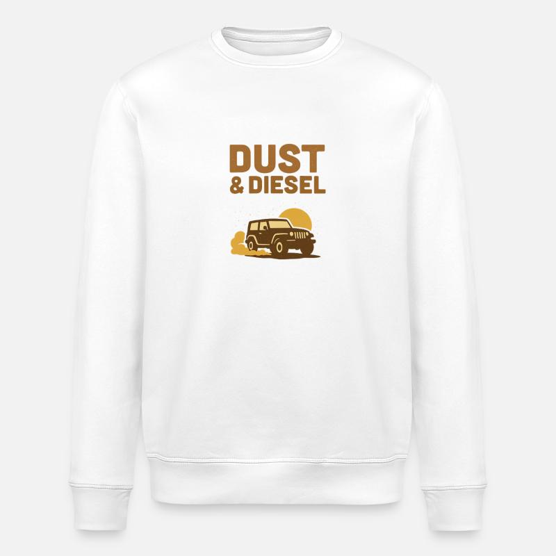 Dust & Diesel – Offroad Outback - Stanley/Stella Unisex Bio-Sweatshirt ROLLER - Weiß