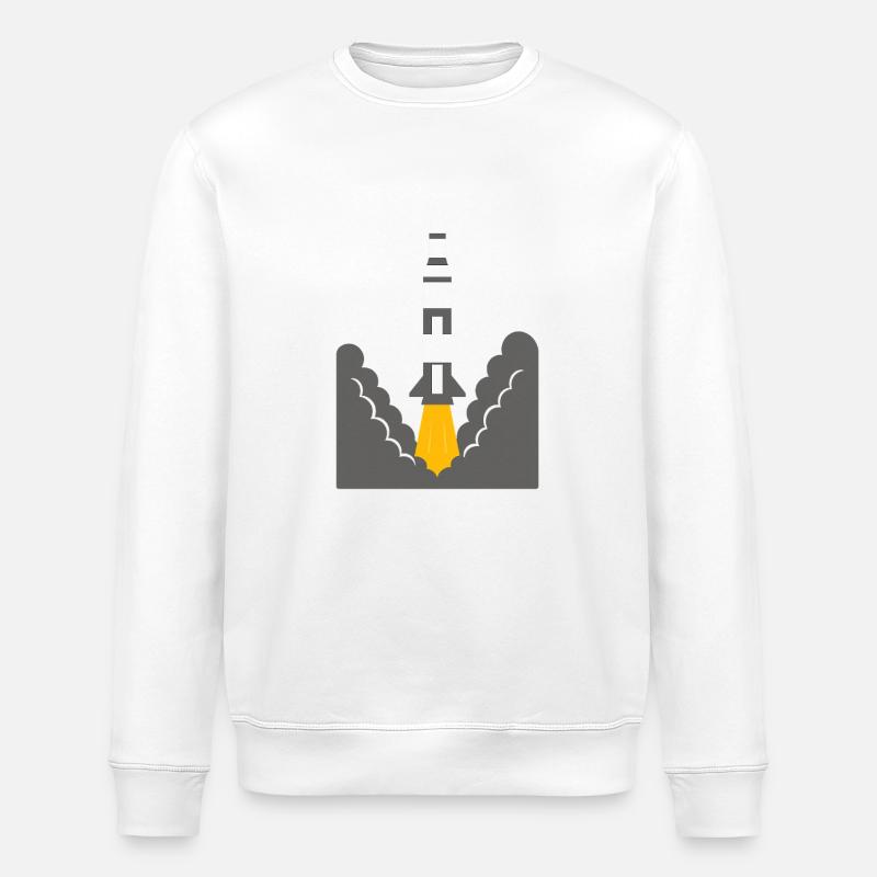 Rocket launch - Stanley/Stella ROLLER Unisex Organic Sweatshirt - white