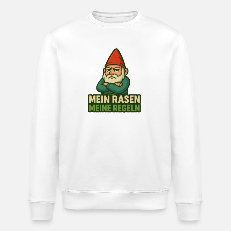 GartenGnome Dicton : Ma pelouse mes règles - Sweat bio ROLLER Stanley/Stella Unisexe - blanc