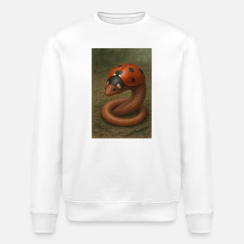 Marienkäfer und Regenwurm - Stanley/Stella Unisex Bio-Sweatshirt ROLLER - Weiß