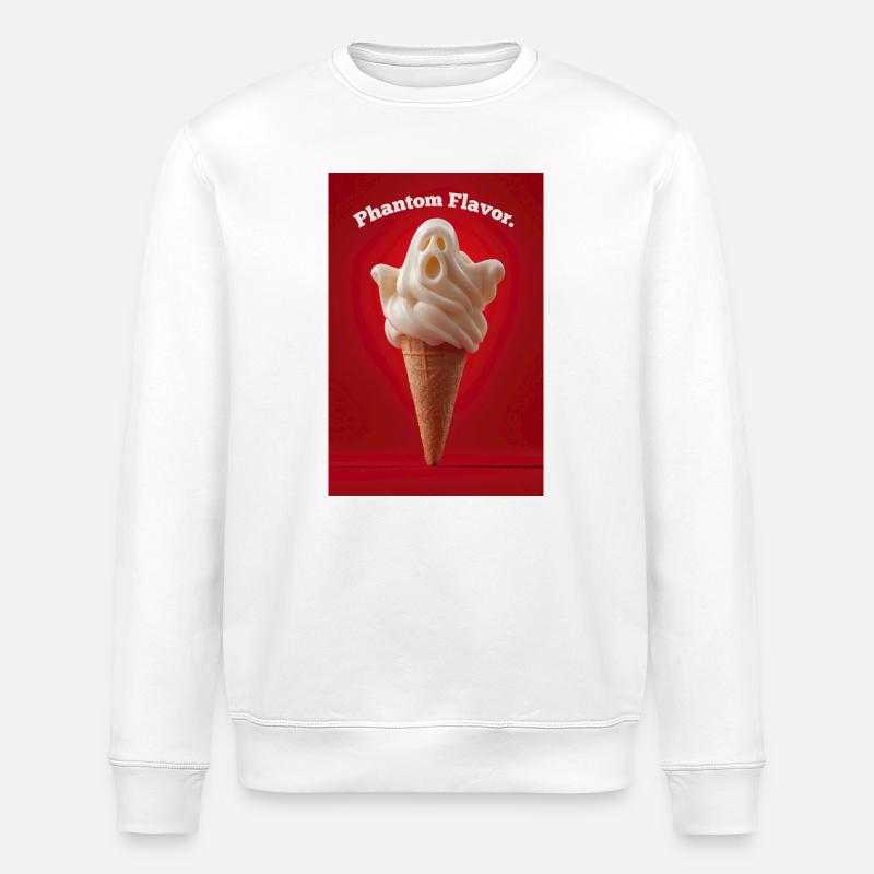 Phantom Flavor Cone - Stanley/Stella ROLLER Unisex Organic Sweatshirt - white