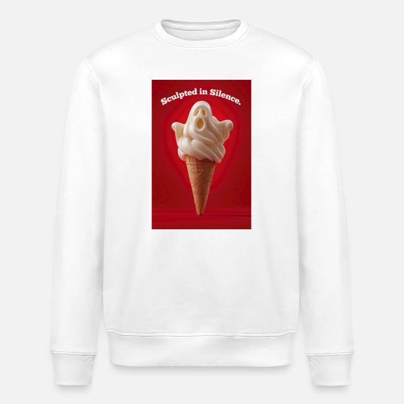 Ghost IceCream Silence Sculpté - Sweat bio ROLLER Stanley/Stella Unisexe - blanc