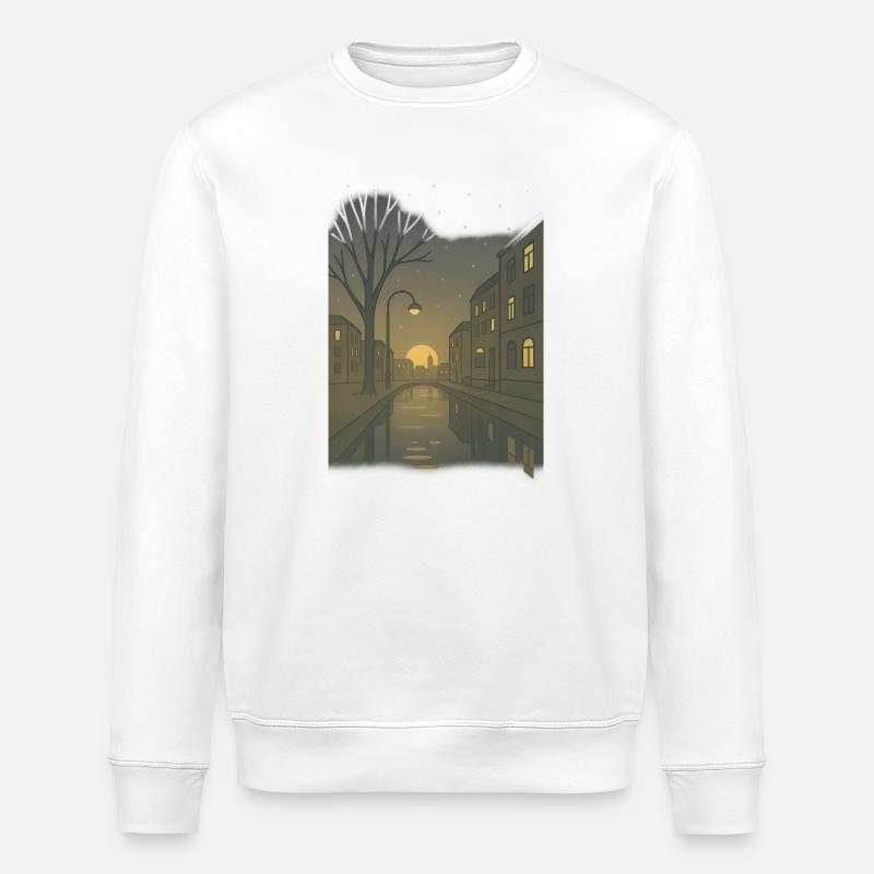 früher Morgen im Dämmerlicht - Stanley/Stella Unisex Bio-Sweatshirt ROLLER - Weiß