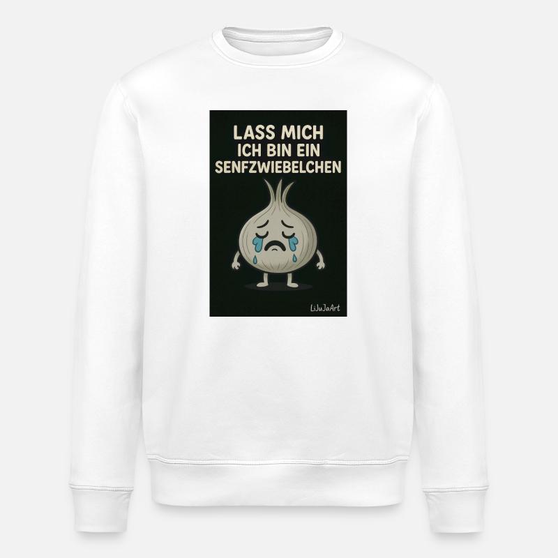 Weeping mustard onion - Stanley/Stella ROLLER Unisex Organic Sweatshirt - white