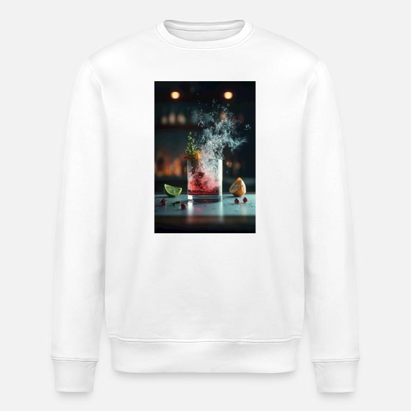 Crimson Splash Cocktail - Stanley/Stella Unisex Bio-Sweatshirt ROLLER - Weiß