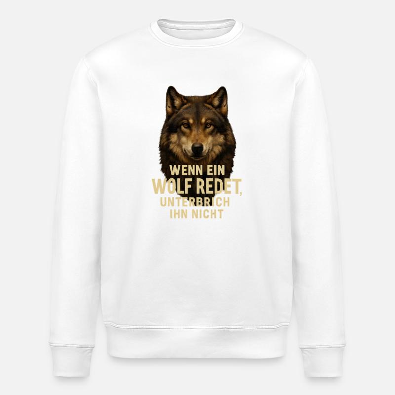 Voix du loup - Sweat bio ROLLER Stanley/Stella Unisexe - blanc
