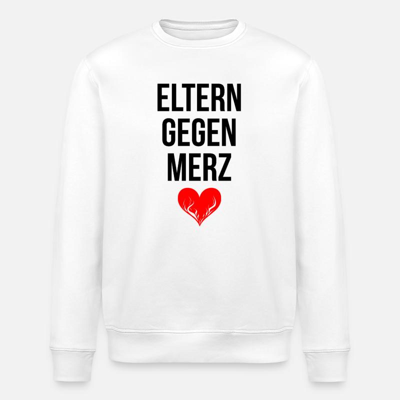 ELTERN GEGEN MERZ - Stanley/Stella Unisex Bio-Sweatshirt ROLLER - Weiß