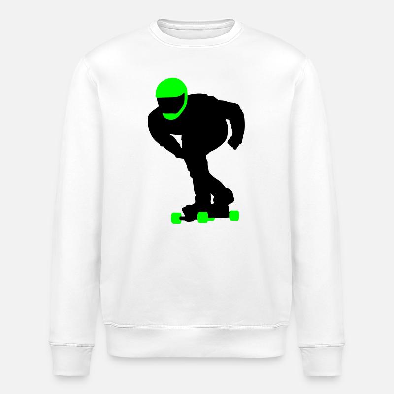 Longboard - Sweat bio ROLLER Stanley/Stella Unisexe - blanc