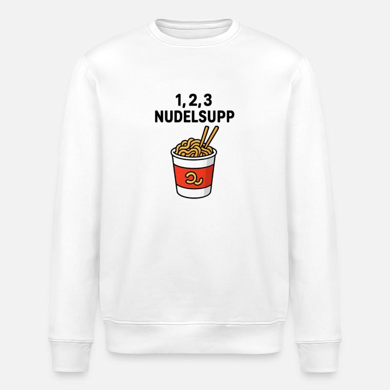 1-2-3_Nudelsupp - Stanley/Stella Unisex Bio-Sweatshirt ROLLER - Weiß
