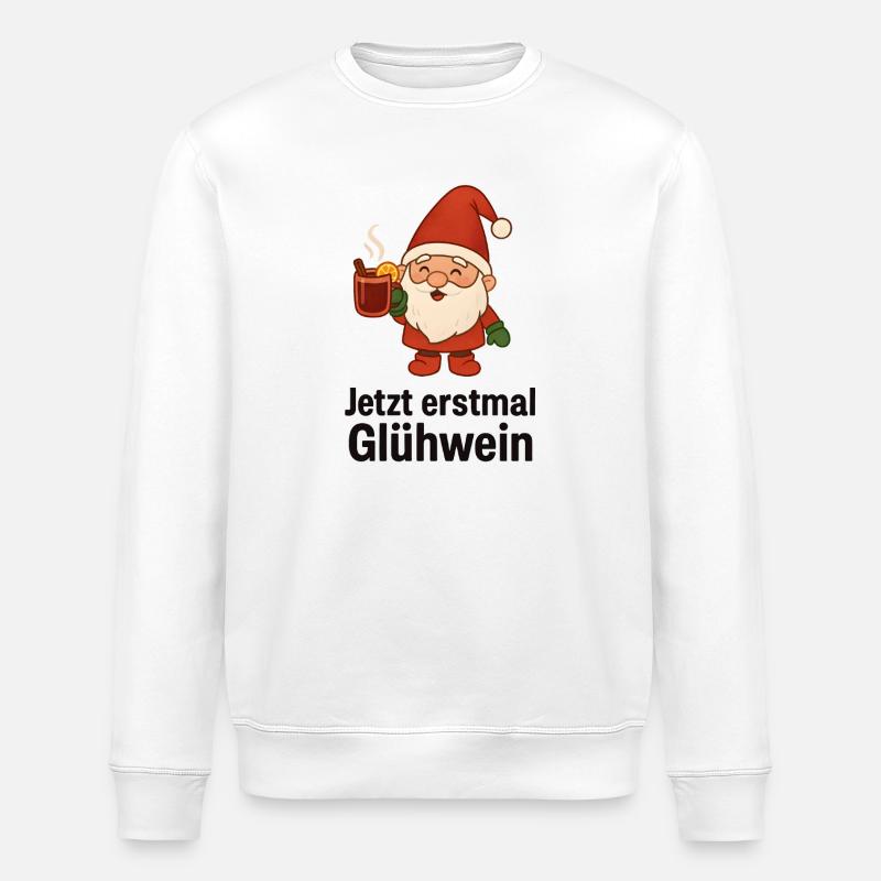 Mulled wine gnome - Stanley/Stella ROLLER Unisex Organic Sweatshirt - white