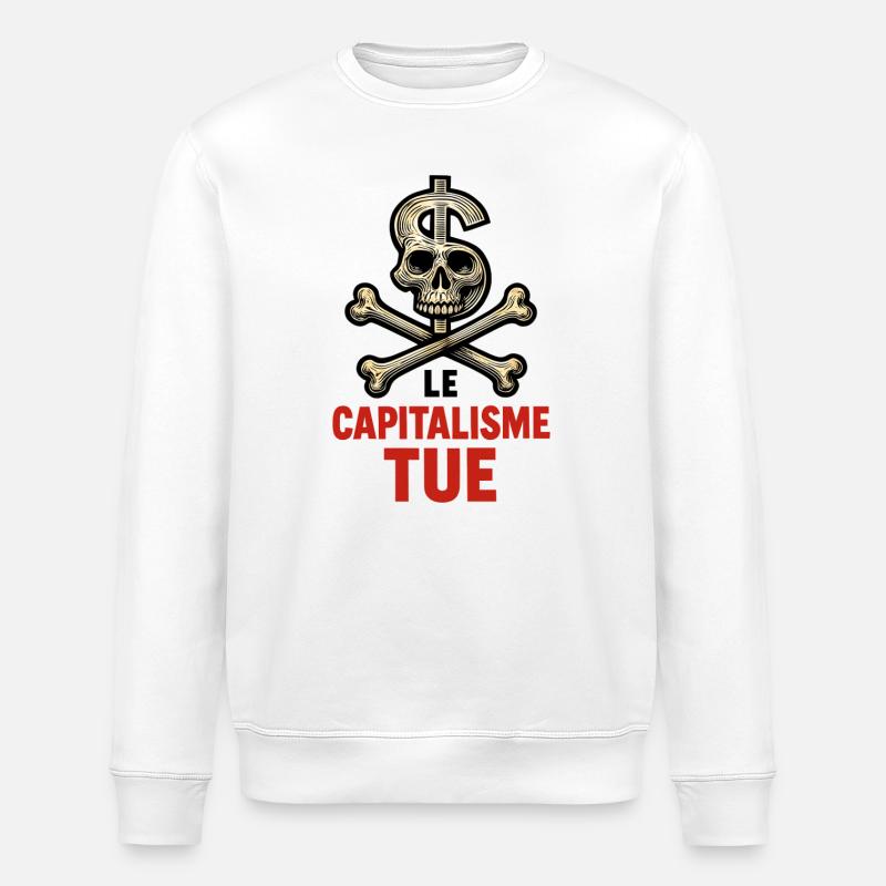 Kapitalismus tötet – Kampf – Alternative - Stanley/Stella Unisex Bio-Sweatshirt ROLLER - Weiß