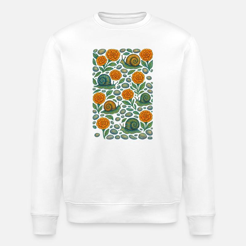 Schneckengarten Orangenblüte - Stanley/Stella Unisex Bio-Sweatshirt ROLLER - Weiß