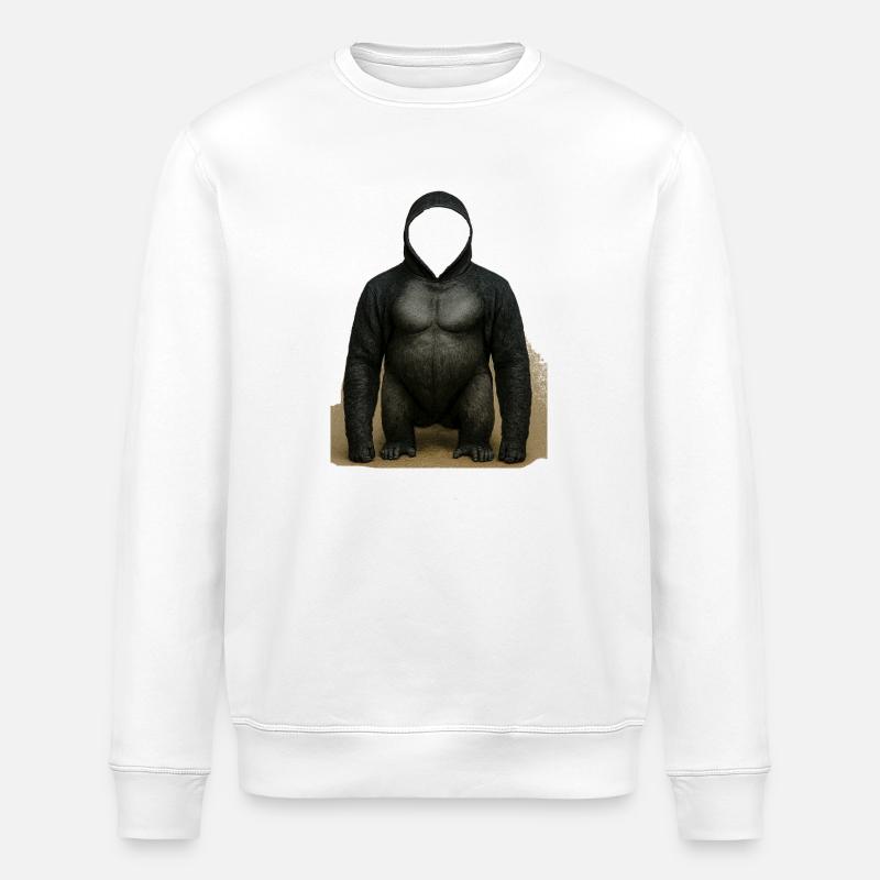 Shadow Gorilla Kapuzenpullover Design - Stanley/Stella Unisex Bio-Sweatshirt ROLLER - Weiß